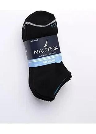 Набір низьких жіночих шкарпеток nautica, 6 пар, чорні, розмір (us 4-10) (eu 35-41)