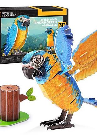 3d пазл cubic fun зникаючі тварини папуга ара (ds1097h)