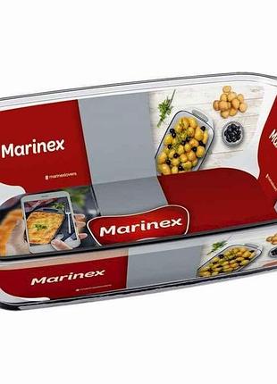 Форма д/запекания скл. прямоуголь. с ручкой. 3.5л 6539 тм marinex