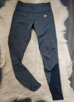 Серые меланжевые спортивные лосины от бренда ellesse
