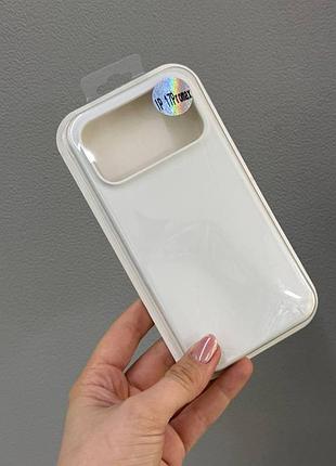 Чехол-накладка с микрофиброй для айфон 17 pro max, чехол silicone case с микрофиброй для iphone 17 pro max (белый)