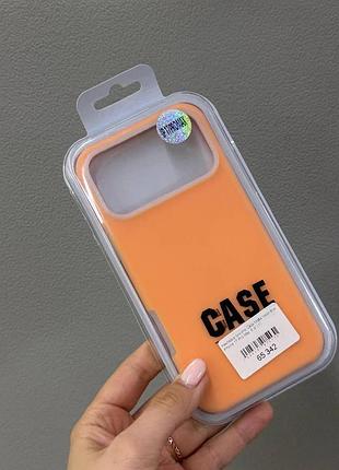 Чохол-накладка з мікрофіброю для айфон 17 pro max, чохол silicone case з мікрофіброю для iphone 17 pro max (помаранчевий)
