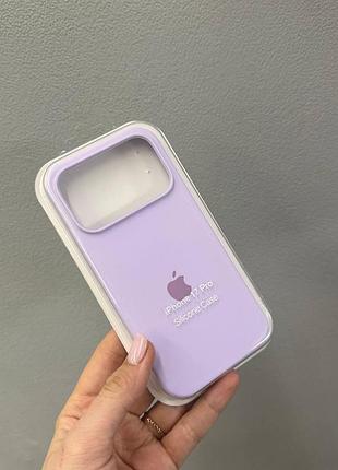 Чехол-бампер для айфон 17 про, чехол silicone case с микрофиброй для iphone 17 pro (лиловый)