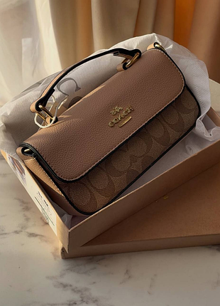 Жіноча сумка coach, сумка коач, брендова сумка, сумка на плече, сумка через плече, крос-боді