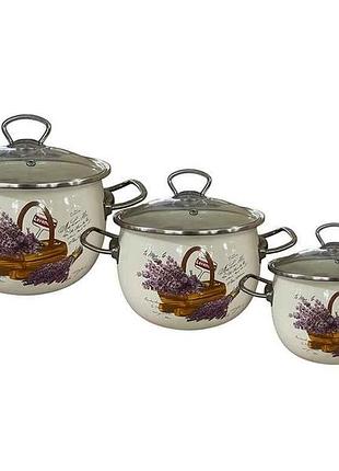 Набор 3 предм. i1600 корзина лаванды (молочная) happy cooking тм idilia