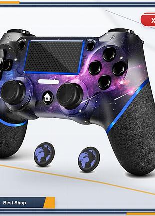Геймпад контроллер acegamer purple galaxy v2 фиолетовый беспроводной для ps4 pro slim pc turbo 3.5 мм usb-c