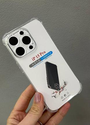 Прозрачный чехол iphone 15 pro, противоударный чехол для iphone 15 pro, силиконовый чехол iphone 15 pro