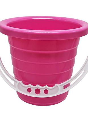 Детское ведро для песочницы "среднее" s0009(pink) зеленый 14 см