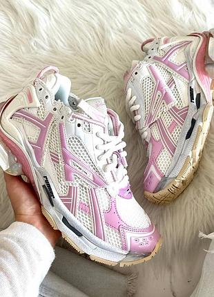 Balenciaga runner white pink 2