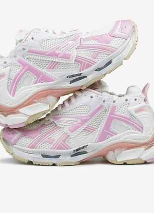 Balenciaga runner white pink 3