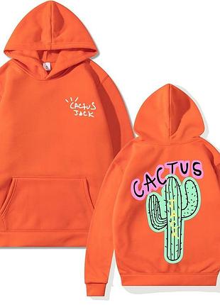 Худи оранжевый loys cactus jack. толстовка кактус джек art 28 l