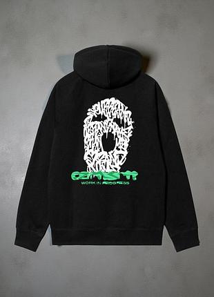 Чоловіче худі carhartt logo унісекс кофта толстовка лонгслів кархарт чорне xs