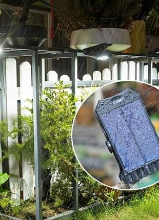 Світильник світлодіодний на прищіпці з датчиком руху на сонячній батареї, чорний