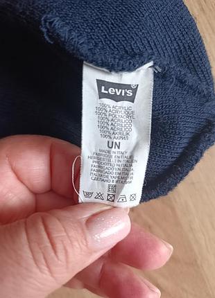 Оригінальна шапка levi's batwing beanie (темно-синя). 3