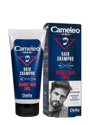 Шампунь против выпадения волос для мужчин delia cosmetics cameleo men against hair loss shampoo 150 мл daily skin care