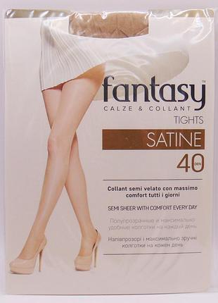 Колготи напівпрозорі fantasy satine 40 den р.5 бежеві