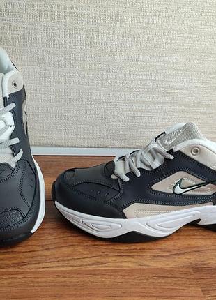 Кросівки чоловічі nike m2k tekno демісезонні шкіра текстиль в'єтнам