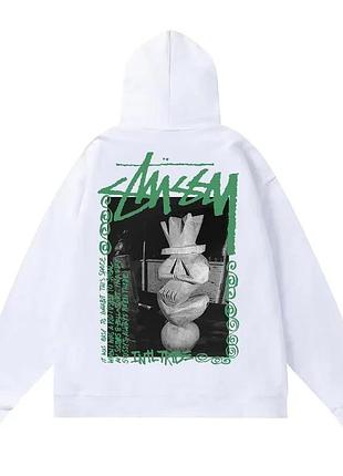 Худі білий loys stussy landin xxl