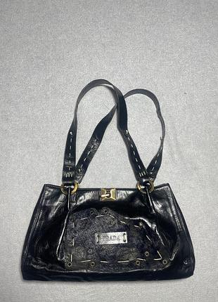 Prada винтажная кожаная сумка