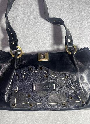 Prada винтажная кожаная сумка 9