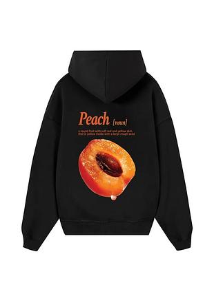 Худи loys толстовка с принтом tropical peach hoodie, черный xxl