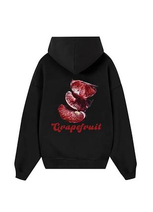 Худи loys толстовка с принтом tropical grapefruit hoodie, черный xs