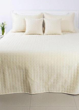 Покривало теп "velour" 220*240 см 1шт (бежевий/мозаїка)