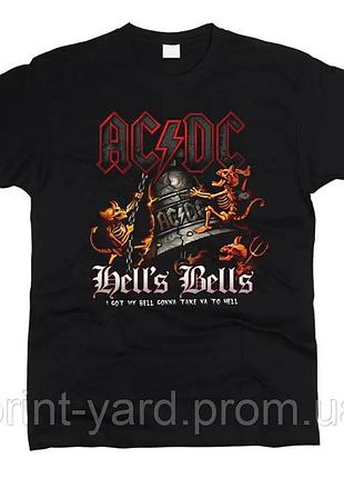 Футболка чорна loys music ac/dc bell's