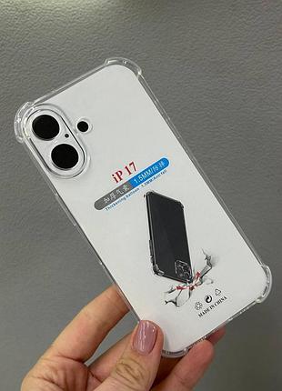 Прозрачный чехол iphone 17, противоударный чехол для iphone 17, силиконовый чехол iphone 17