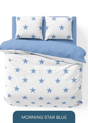 Комплект постільної білизни теп "soft dreams" сімейний (morning star blue, 70x70)