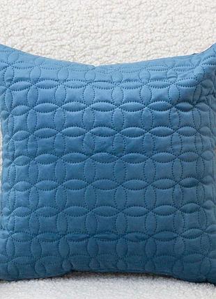 Наволочка декоративная теп "velour" 45*45 см с замком (паяны) (с вешалкой) (темно - синий/мозаика)