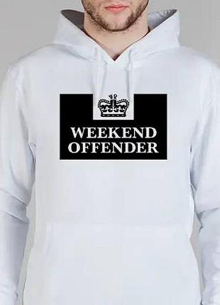 Чоловіче худі weekend offender біле толстовка з капюшоном кофта xxl