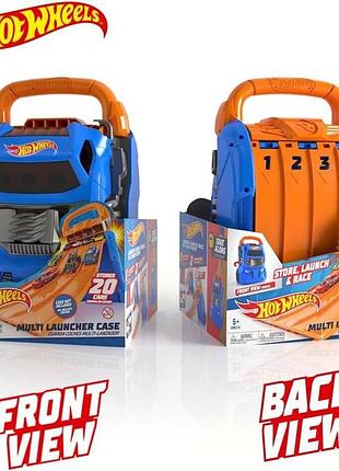 Портативний трек-контейнер із 4 паралельними доріжками hot wheels
