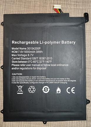 Аккумулятор 30154200p (pl2895130x2p) 7.6v 5000mah (38wh) для китайских ноутбуков chuwi teclast jumper (новый)