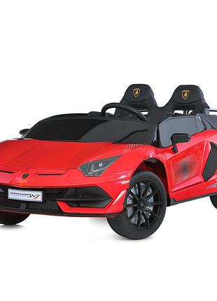 Електромобіль машина, 2x12v9ah, 4x45w, eva, шкіра, mp3/usb/tf/bluetooth, червоний (m 6026eblr-3 24v)