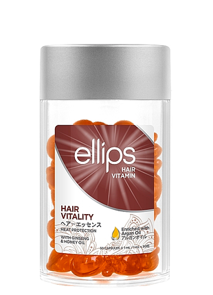 Витамины для волос ellips hair vitamin hair vitality with ginseng & honey oil с женьшенем и медом 50 шт*1 мл daily skin care