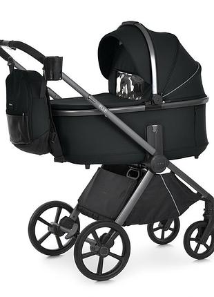 Коляска універсальна 2 в 1 el camino elle з люлькою та прогулянковим блоком (me 1221 black)