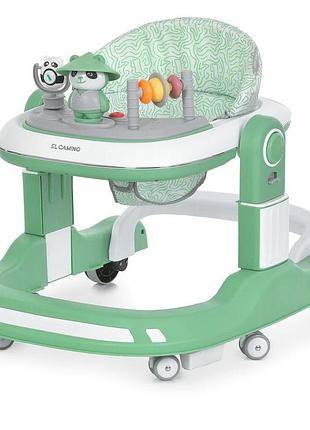 Дитячі ходунки 2 в 1 el camino ursa green із штовхачем (me 1200 green)