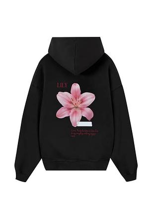 Худи loys толстовка с принтом floral lily_s language hoodie, черный s