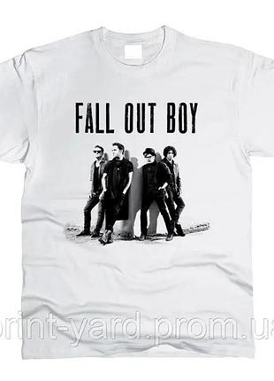 Футболка белая loys music fall out boy hip-hop style