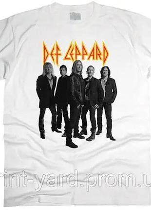 Футболка білий loys music def leppard group