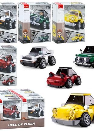 Конструктор sluban авто серія, машина 1:40, фігурка, 4 види (від 156 деталей), 8 шт. у дисплеї, коробка 30×19 см (m38-b1206)