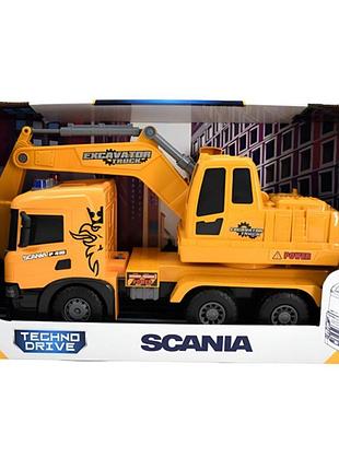 Автомодель super big truck, екскаватор scania зі світлом і звуком (5006ks)
