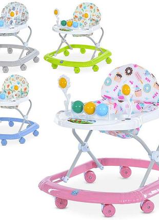 Детские музыкальные ходунки с 8 колесами (m 5033-2)