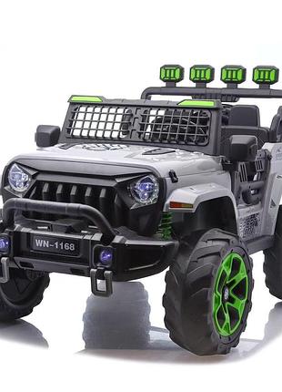 Детский электроджип 24v с пультом управления bluetooth серый (m 6380eblr-11(24v))