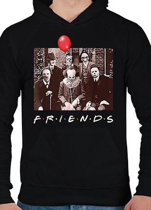 Худі loys толстовка з принтом friends крюгер, пила, пеннівайз, чорний xs