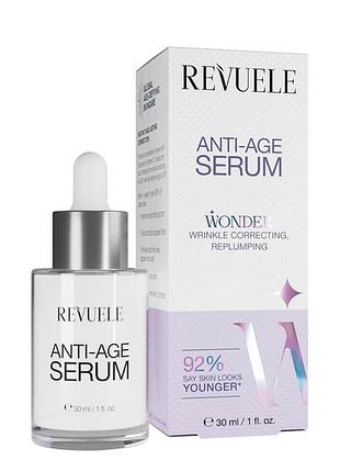 Сыворотка для лица омолаживающая revuele wonder anti-age с пептидами, 30 мл daily skin care