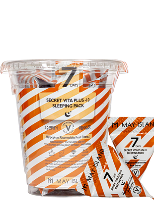 Нічна маска для обличчя may island 7 days secret vita plus-10 daily skin care