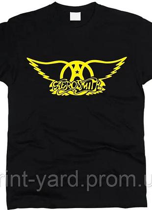 Футболка черная loys music aerosmith color print