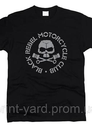 Футболка черная loys music black rebel motorcycle club print